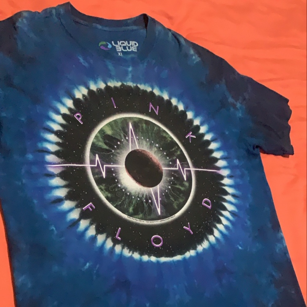 PINK FLOYD vintage TI DYE CONCERT T small for XL